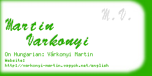 martin varkonyi business card