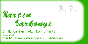 martin varkonyi business card